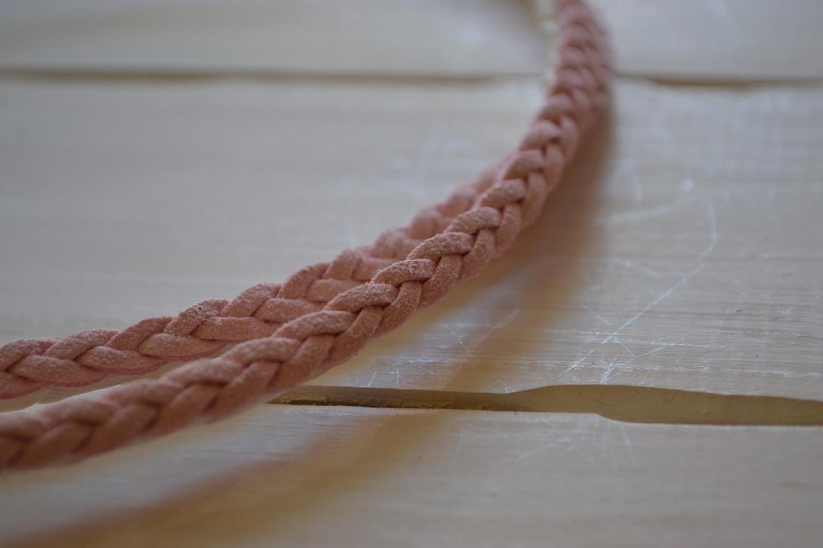 Στέφανα γάμου από σουέτ δερματίνι σε χρώμα old pink
