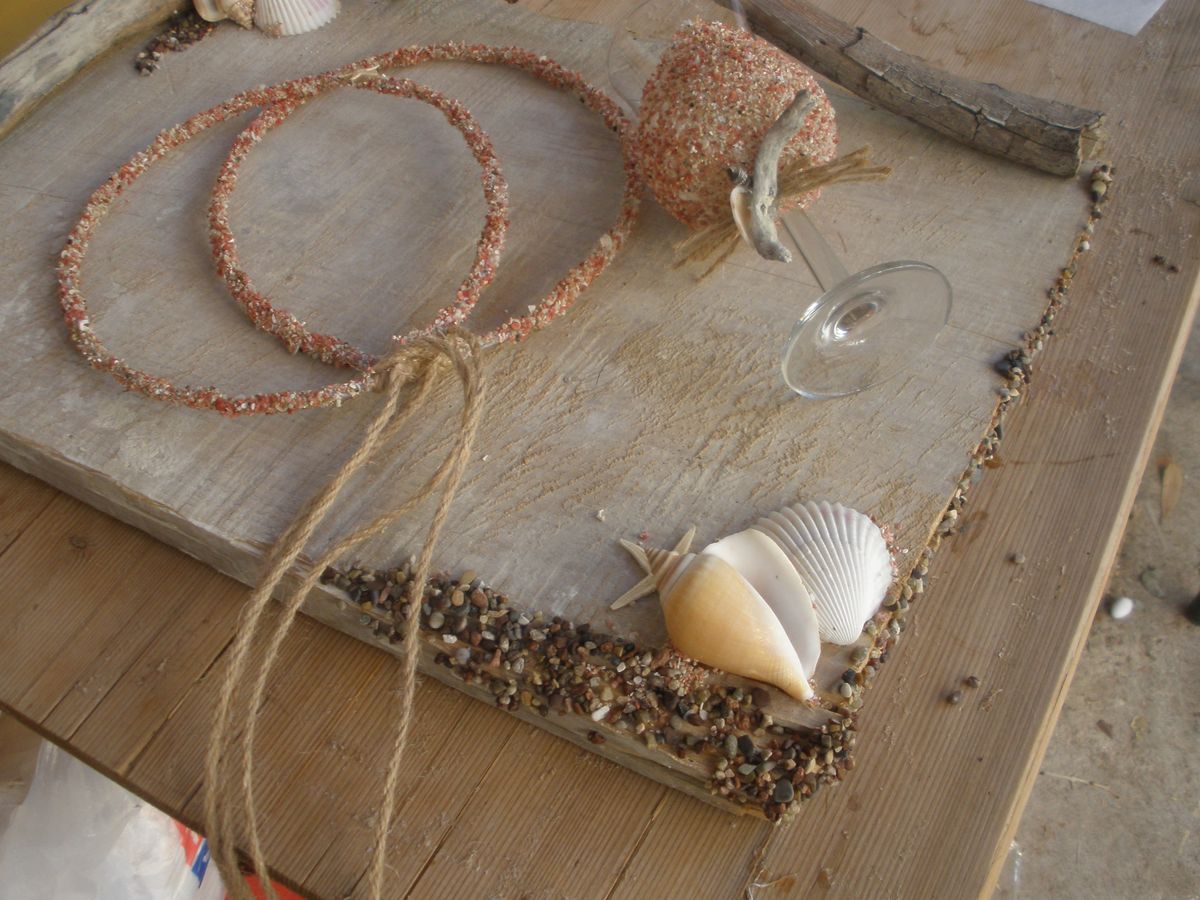 Marine Themed Wedding Set with a Wooden Tray