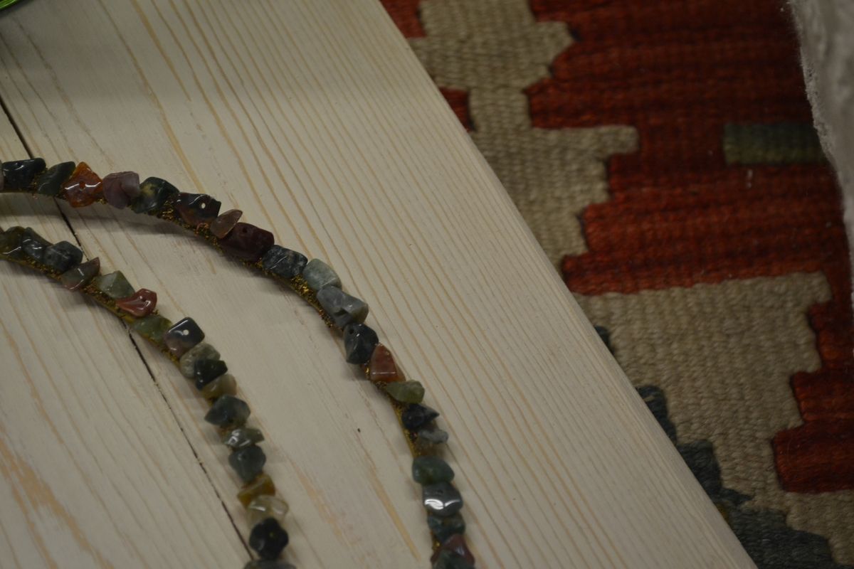 Wedding Set from Olive Colored Stones